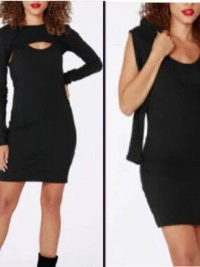 Bobi 2-Piece Cotton-blend Ribbed Tank Dress with Sleeves XS